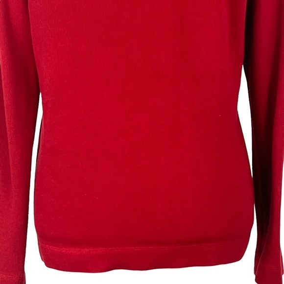GEOFFREY BEENE QUARTER ZIP MOCK NECK KNITTED SPORT PULLOVER SWEATER RED XL EUC - Picture 9 of 12